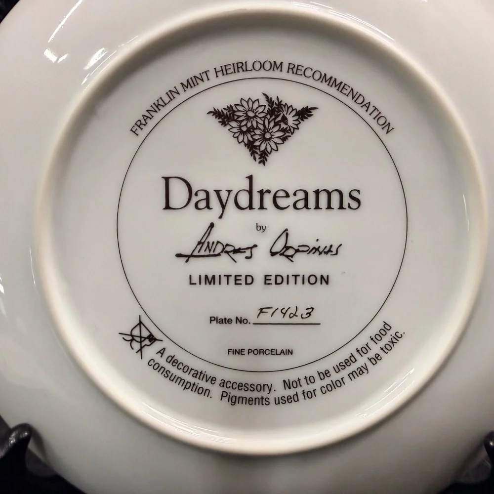 THE FRANKLIN MINT Heirloom Recommendation “Daydreams” by Andres Orpinas